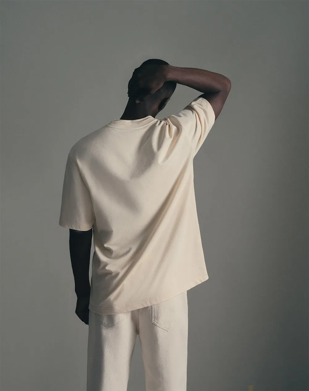 Camiseta regular fit manga corta crema sold by Gef product image thumbnail 2