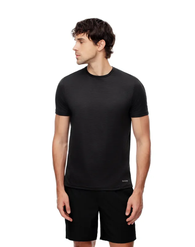 Camiseta deportiva control humedad negra hombre sold by Gef