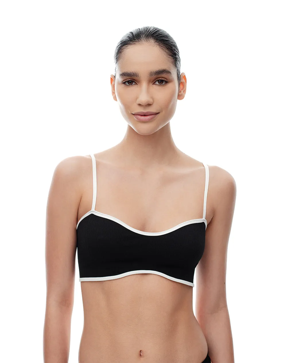 Top soporte medio seamless negro sold by Gef