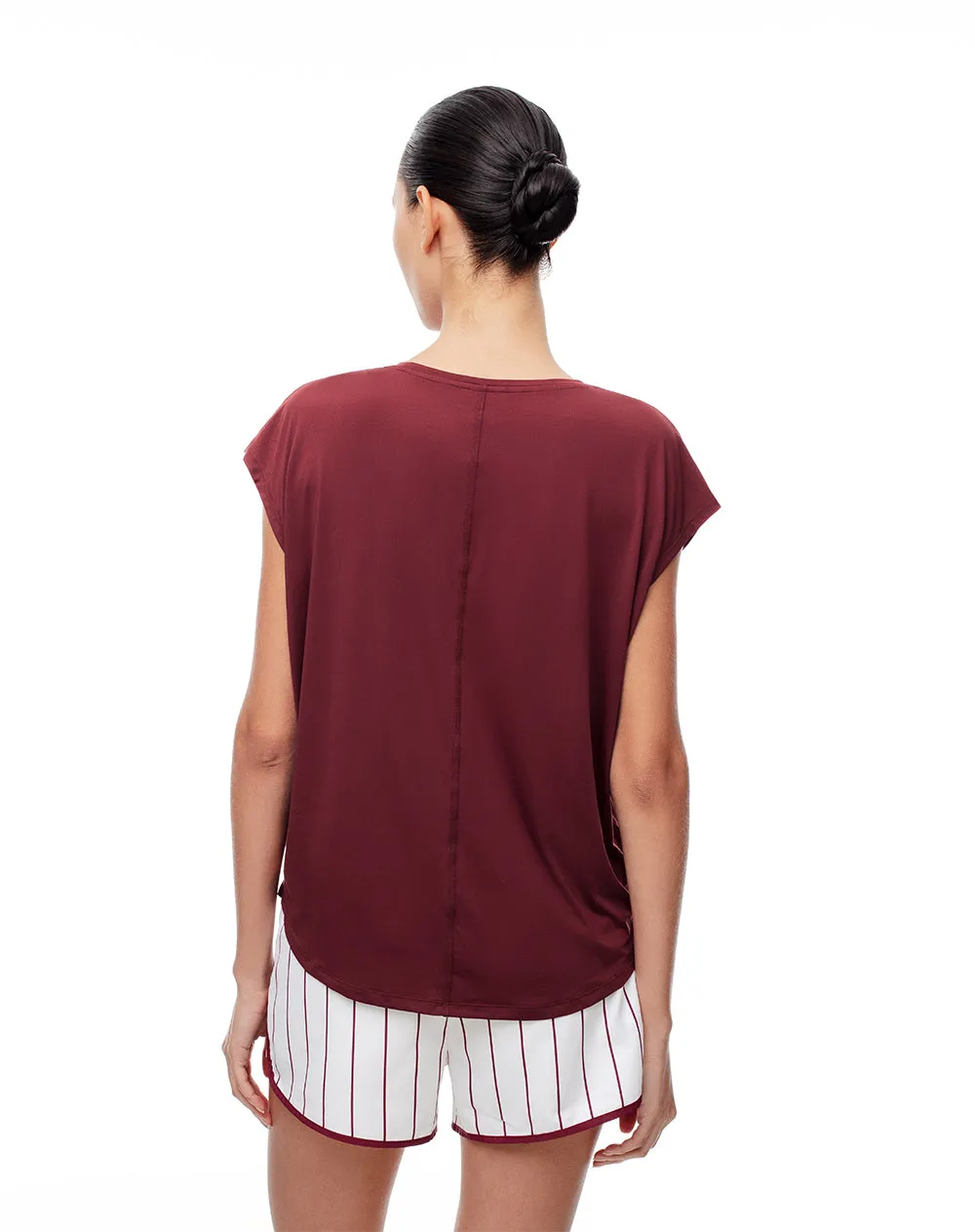 Camiseta deportiva mujer secado rápido vino tinto sold by Gef product image thumbnail 2