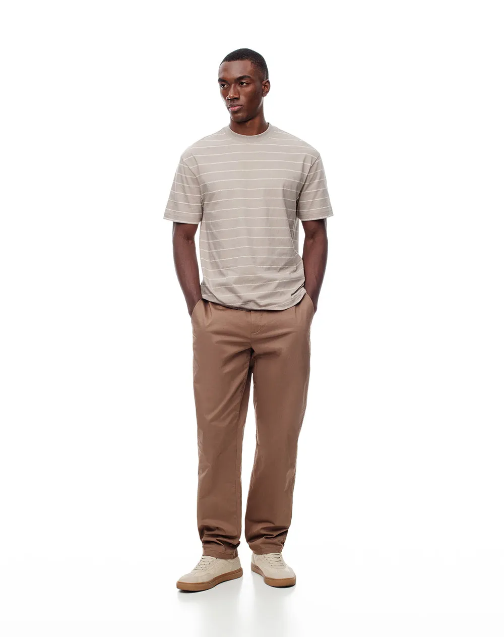 Camiseta regular algodón café rayas hombre sold by Gef product image thumbnail 4