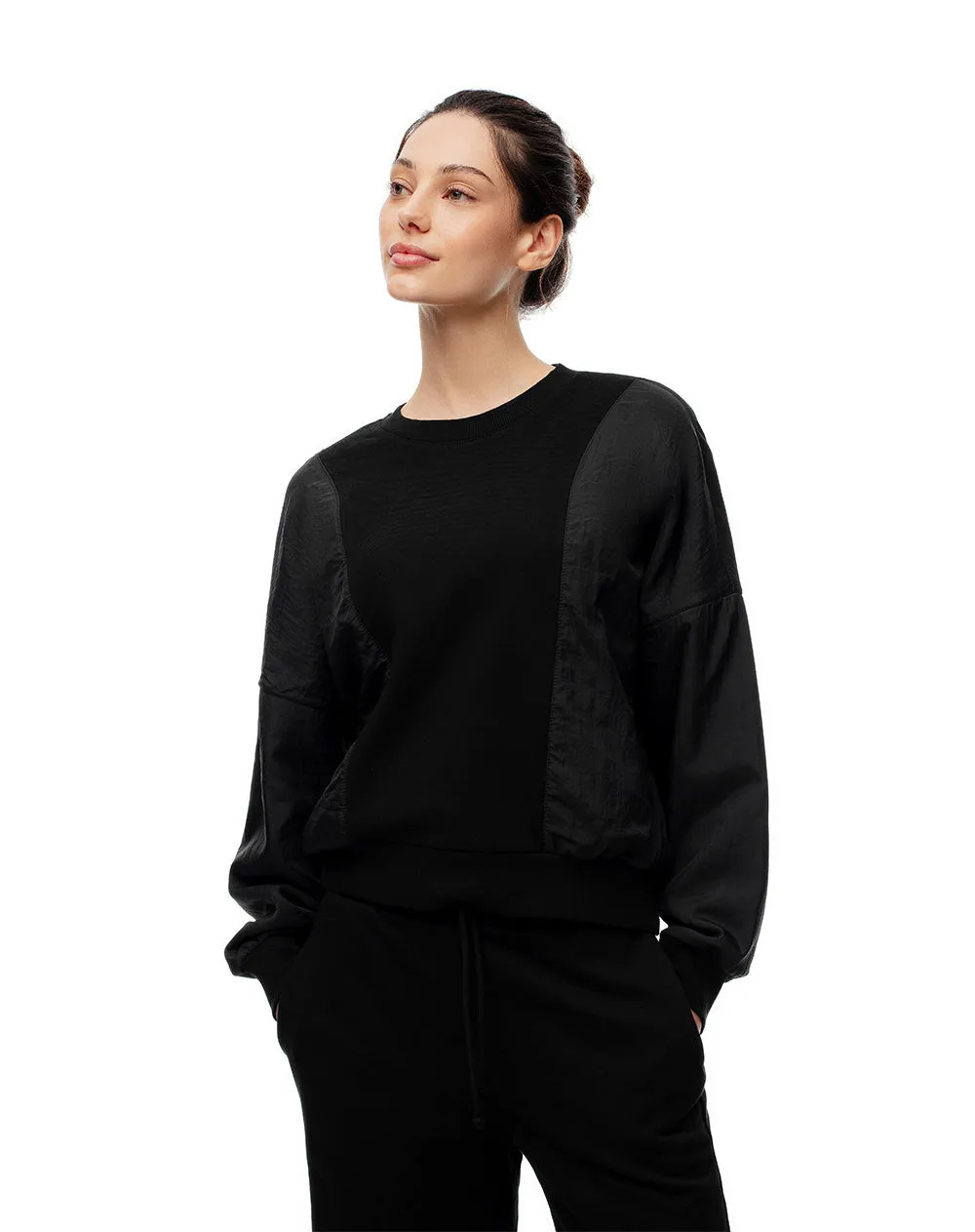 Buzo algodón holgado negro para mujer sold by Gef