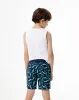 Pantaloneta de baño azul estampado sold by Gef