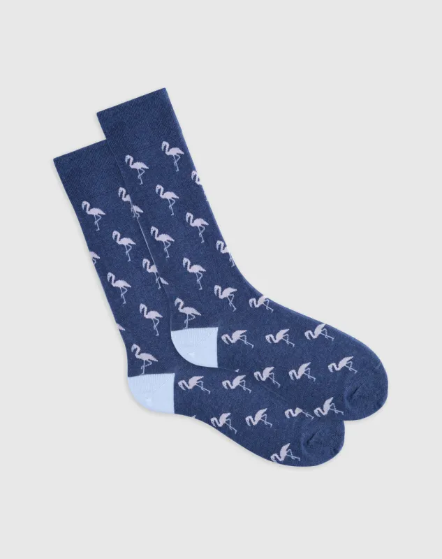 Medias hombre largas algodón azules flamencos sold by Gef