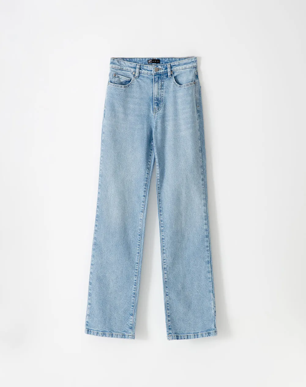 Jean recto tiro alto índigo medio mujer sold by Gef