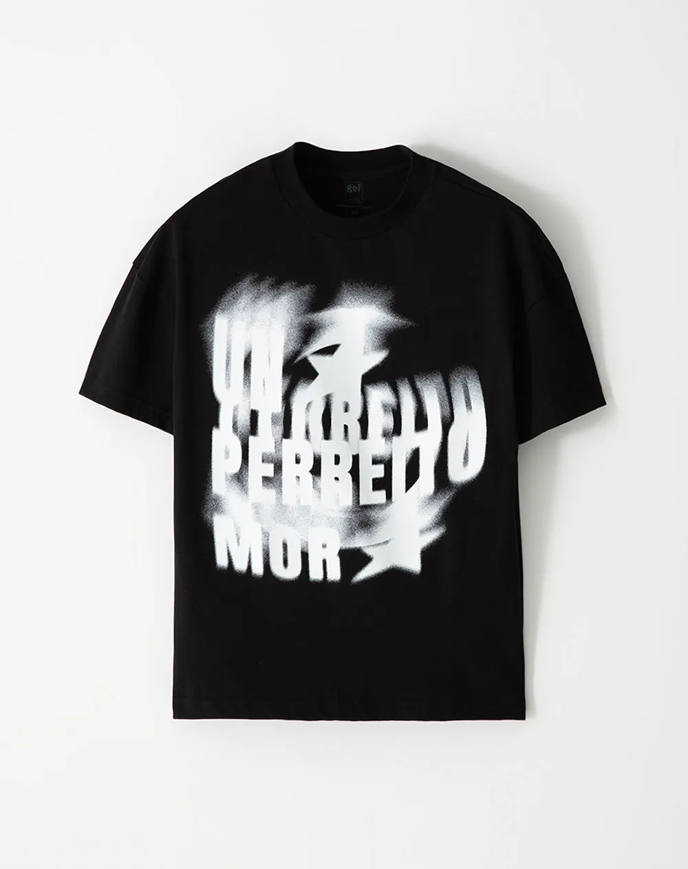 Camiseta oversize algodón negra estampada unisex sold by Gef product image thumbnail 5