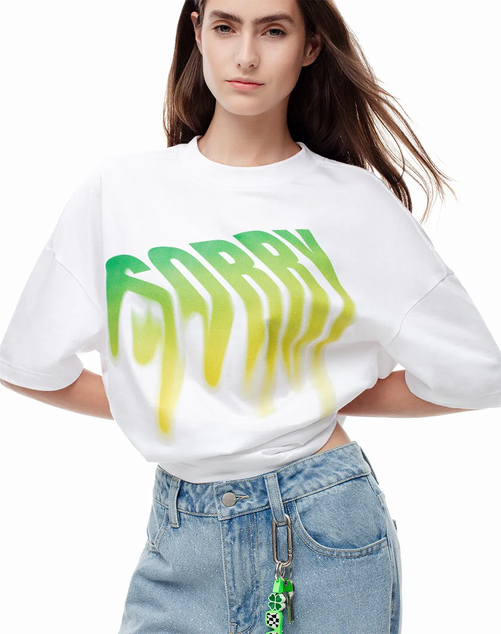 Camiseta oversize algodón blanca estampada unisex sold by Gef product image thumbnail 2