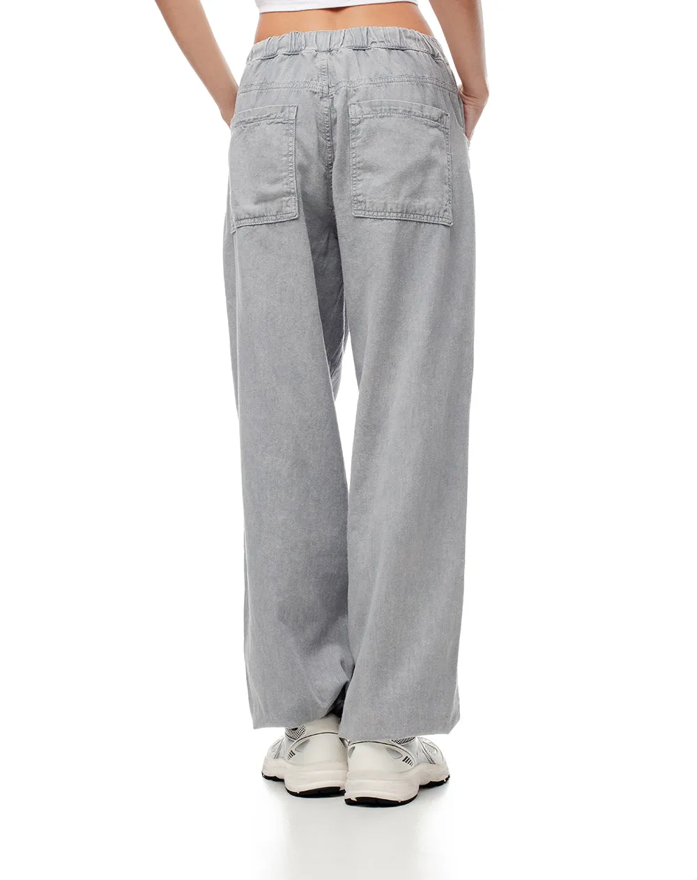 Pantalón jogger tiro medio algodón gris mujer sold by Gef product image thumbnail 2