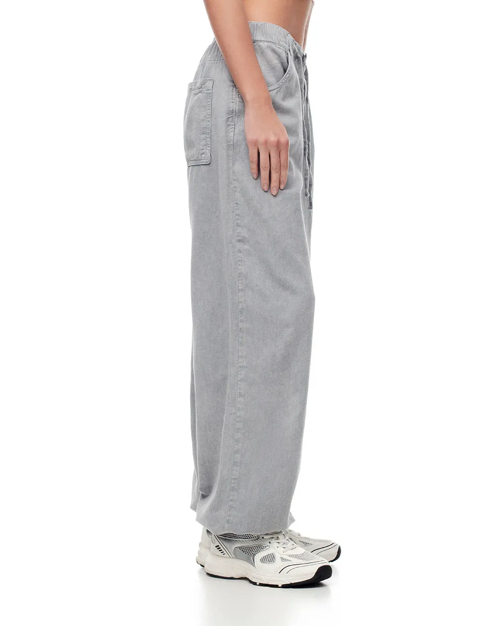 Pantalón jogger tiro medio algodón gris mujer sold by Gef product image thumbnail 4