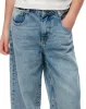Jean wide leg tiro medio elástico interno indigo medio para niña sold by Gef