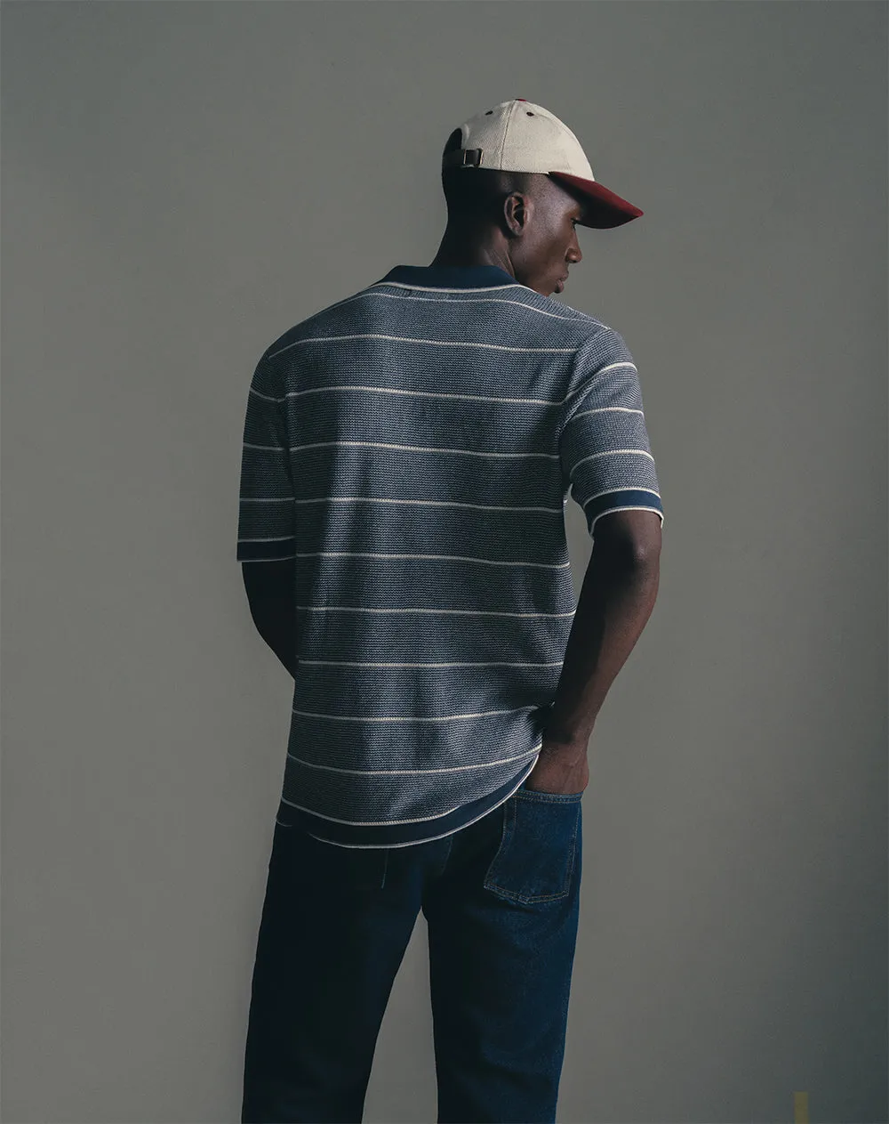 Polo regular algodón azul rayas hombre sold by Gef product image thumbnail 2