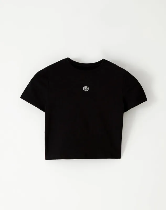 Camiseta slim fit manga corta negra sold by Gef