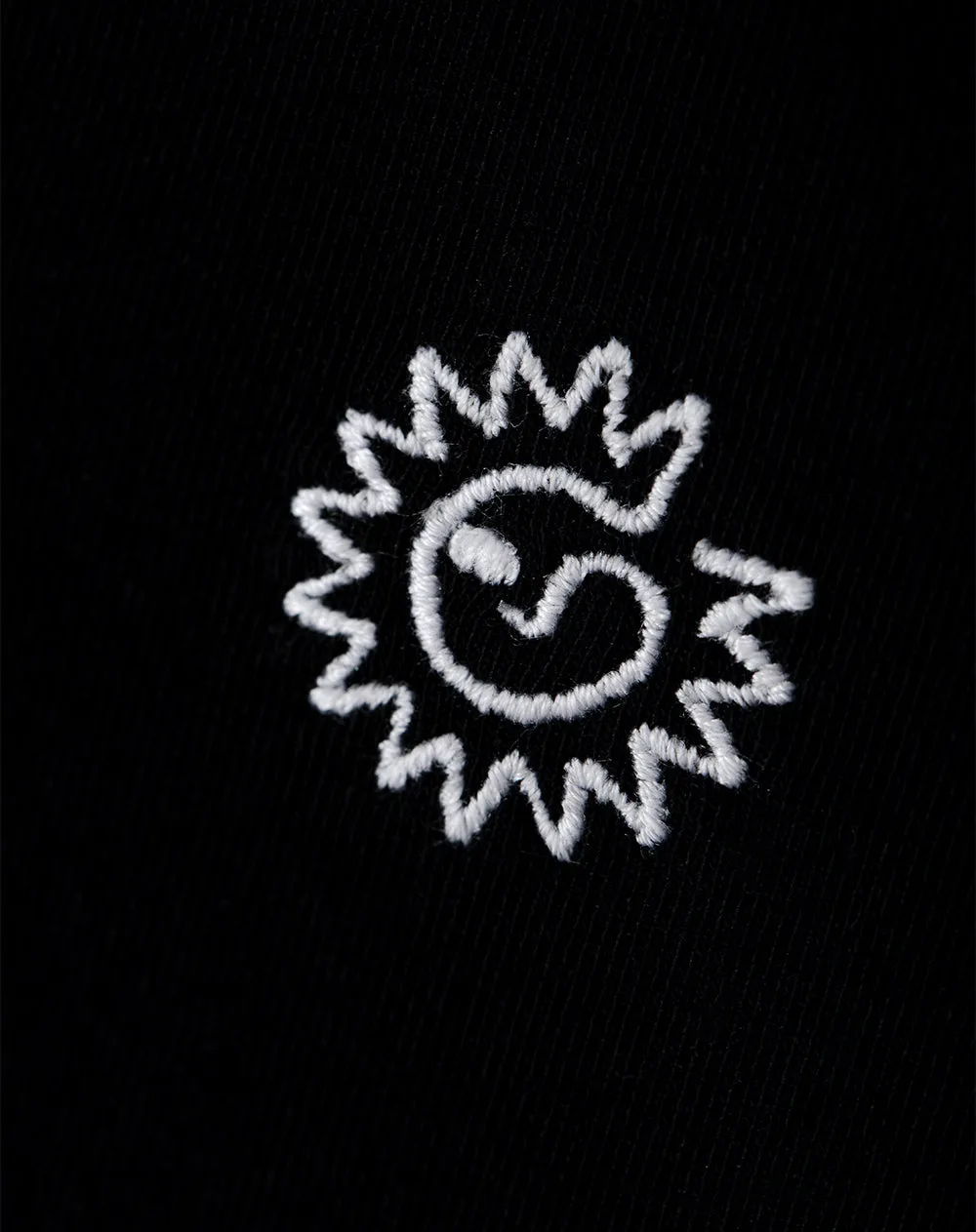 Camiseta crop slim algodón negra bordado mujer sold by Gef product image thumbnail 2