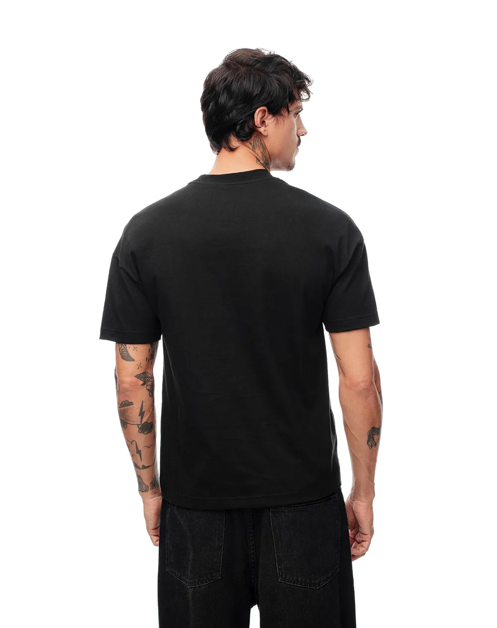Camiseta regular algodón negra bordado unisex sold by Gef product image thumbnail 2