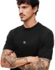 Camiseta regular fit manga corta negra sold by Gef