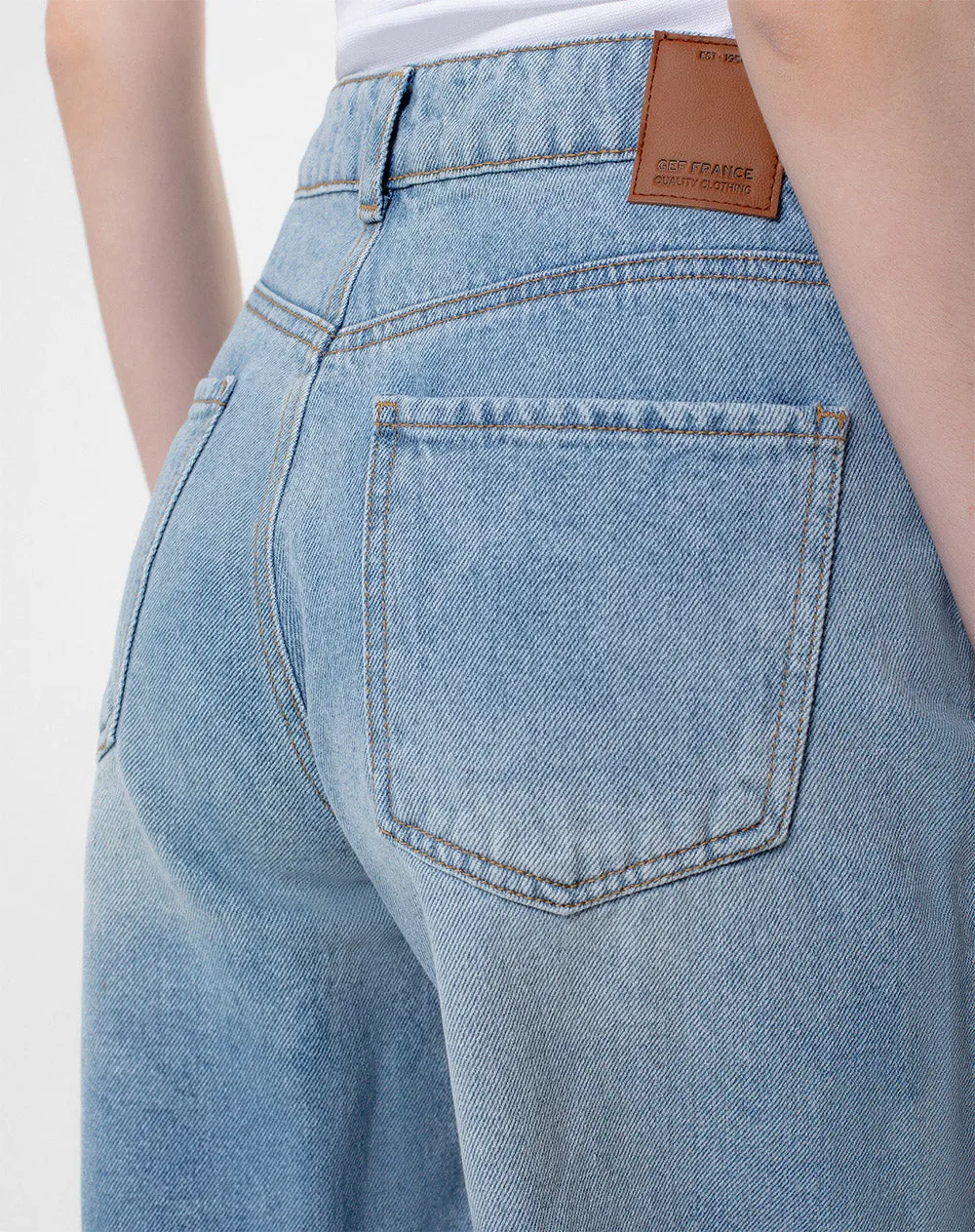 Bermuda denim tiro alto índigo medio mujer sold by Gef product image thumbnail 3