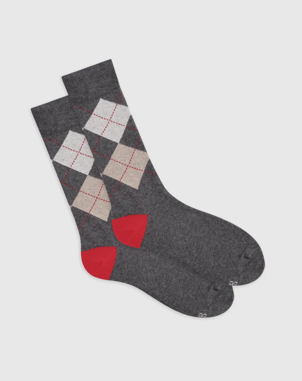 Medias hombre largas algodón grises rombos sold by Gef