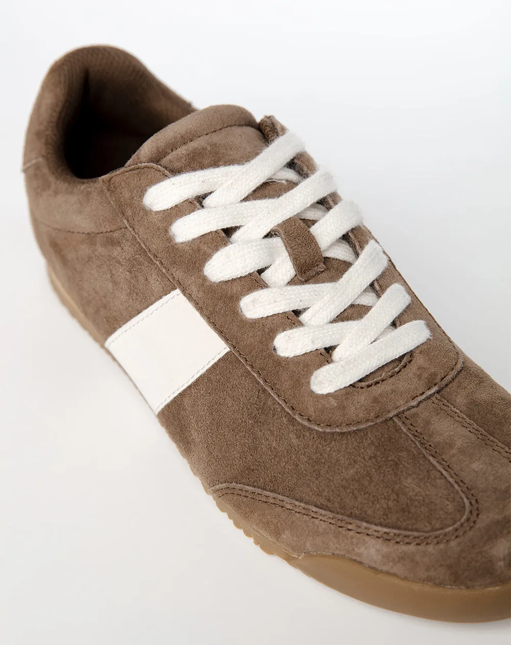 Tenis casuales cuero gamuza taupe mujer sold by Gef product image thumbnail 3