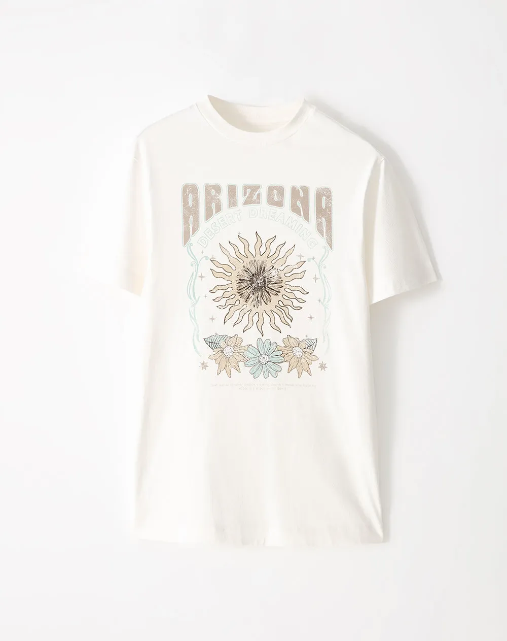 Camiseta oversize algodón cruda estampada mujer sold by Gef