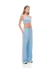 Pantalón broches laterales azul claro para mujer sold by Gef