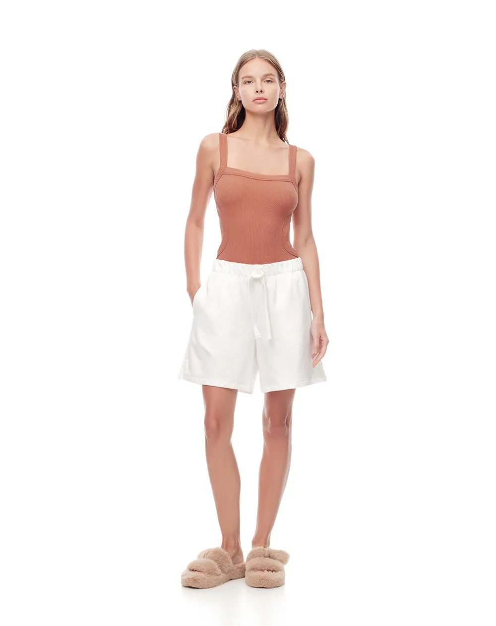 Short holgado algodón blanco mujer sold by Gef product image thumbnail 5