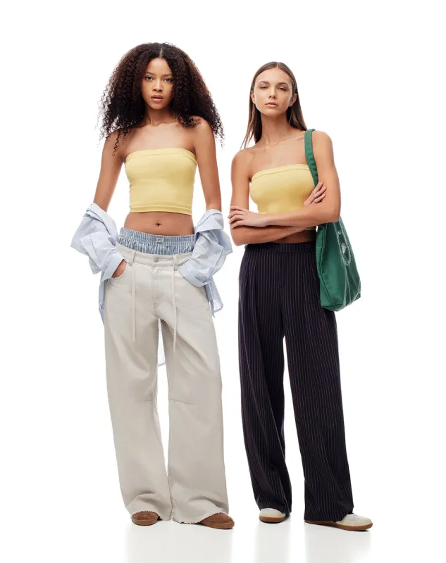 Crop top strapless seamless amarillo mujer sold by Gef