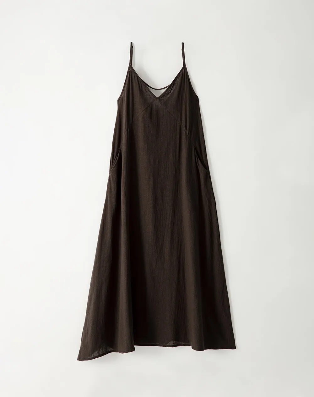 Vestido largo cafe sold by Gef