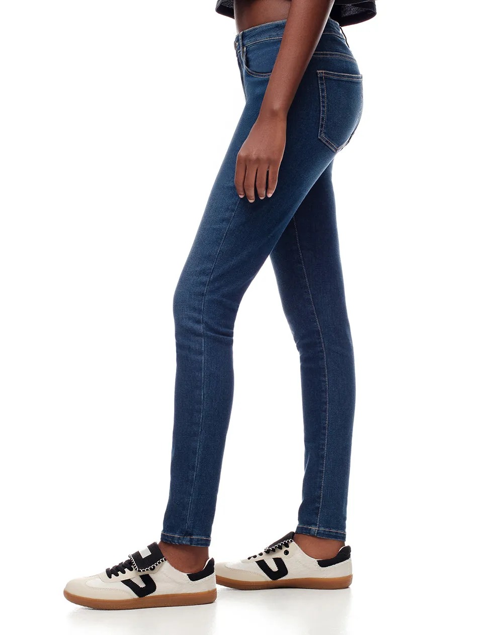 Jean súper skinny tiro medio índigo oscuro mujer sold by Gef product image thumbnail 4
