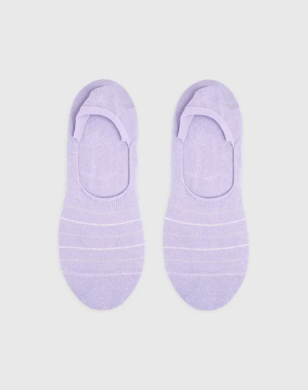 Medias baletas lila rayas sold by Gef