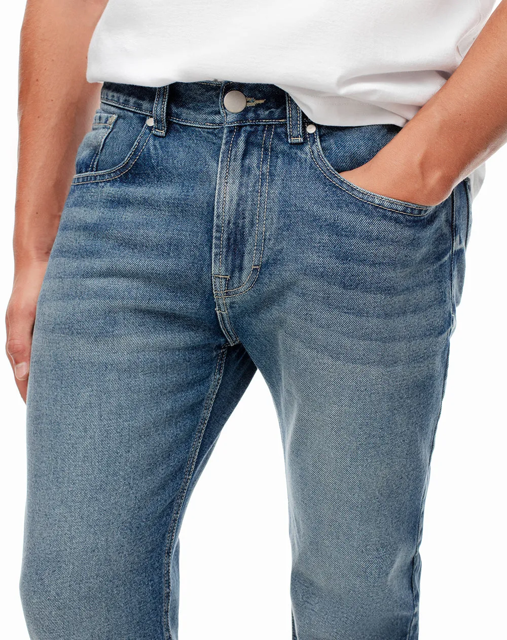 Jean tappered índigo medio hombre sold by Gef product image thumbnail 5