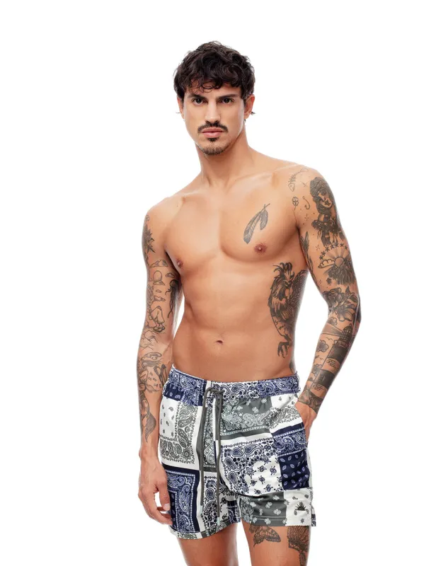 Pantaloneta blanco estampado sold by Gef