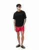 Pantaloneta rojo estampado sold by Gef