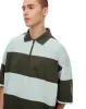 Polo oversized fit verde con rayas sold by Gef