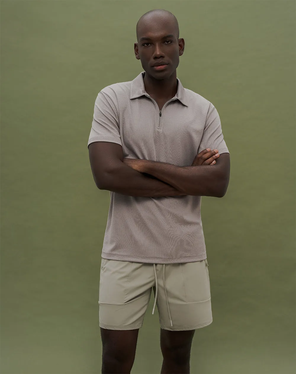 Polo deportiva secado rápido taupe hombre sold by Gef product image thumbnail 4