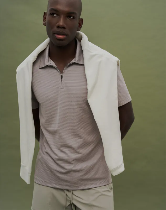 Polo regular fit taupe sold by Gef