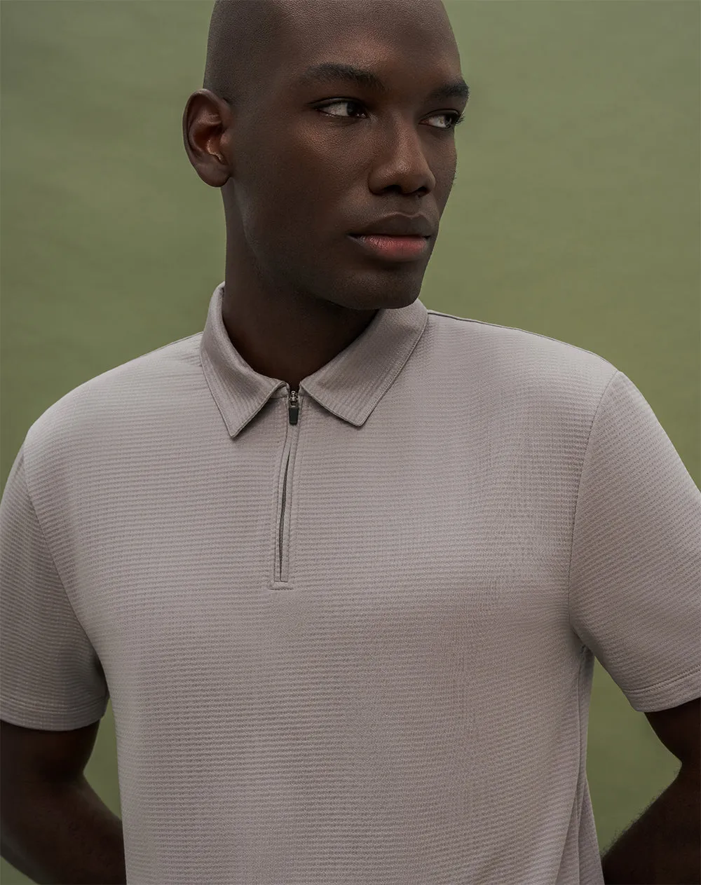 Polo deportiva secado rápido taupe hombre sold by Gef product image thumbnail 3