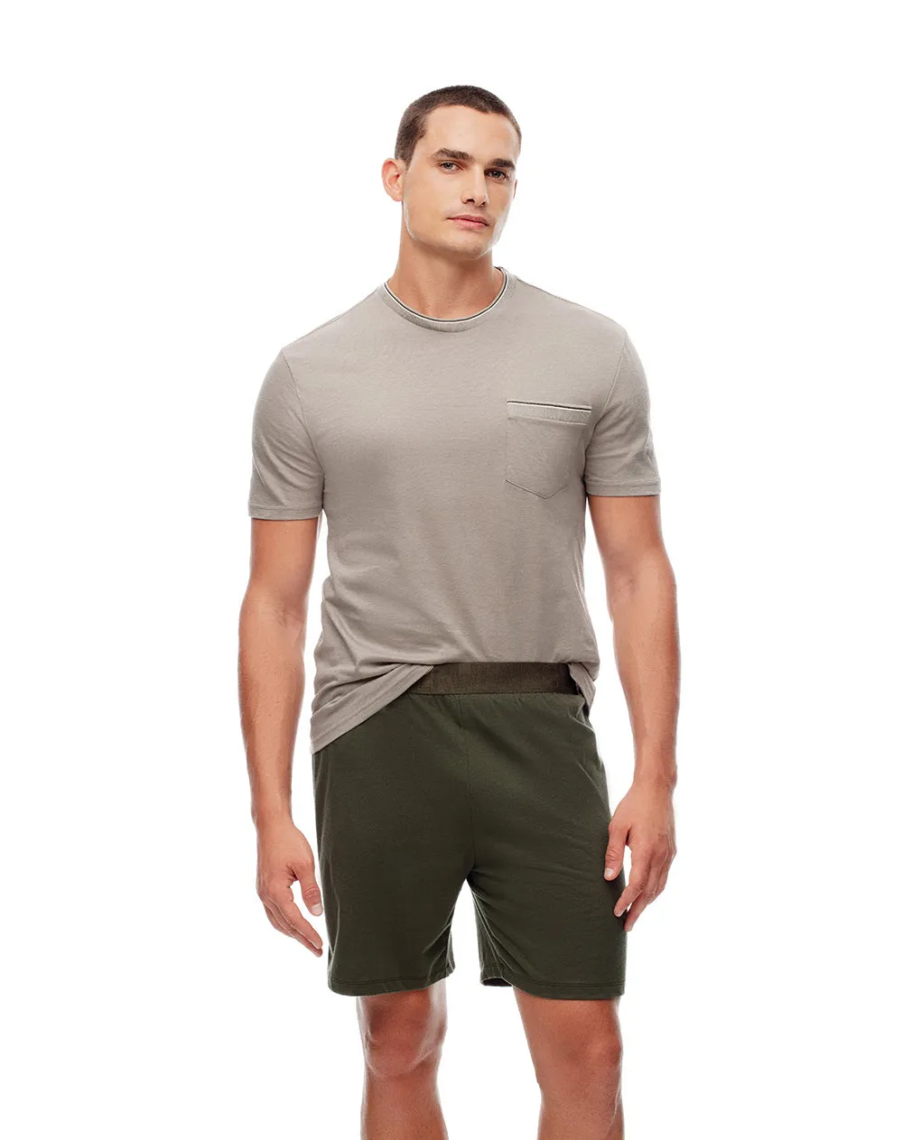 Camiseta + bermuda de pijama hombre algodón surtida sold by Gef