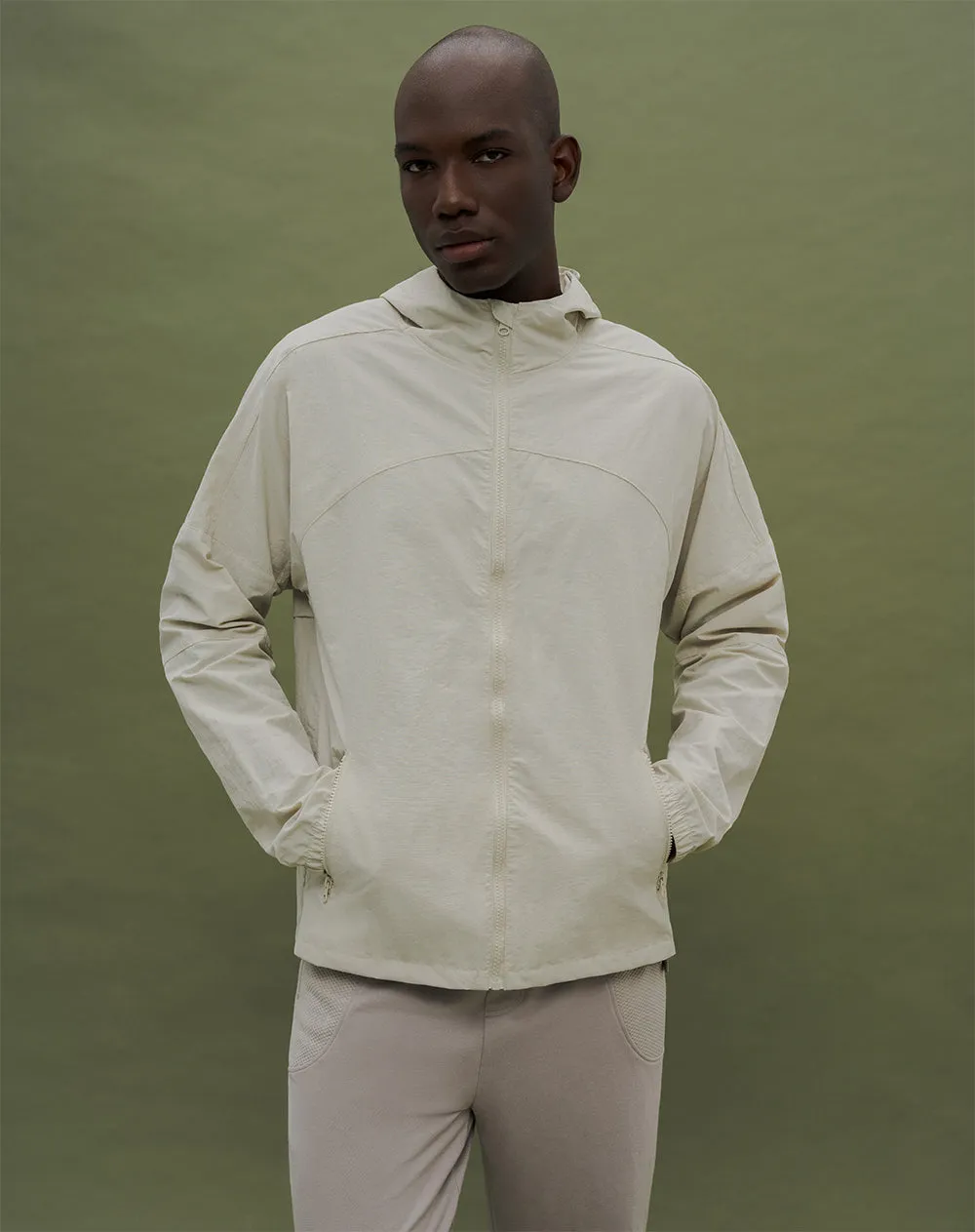 Chaqueta oversized fit con capucha arena sold by Gef product image thumbnail 4