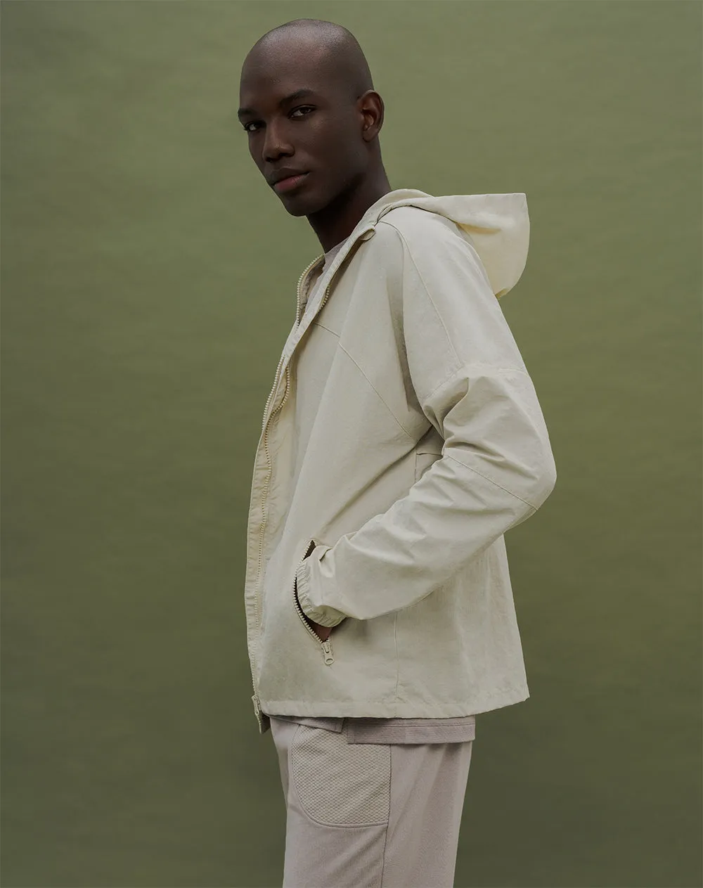 Chaqueta oversized fit con capucha arena sold by Gef product image thumbnail 3