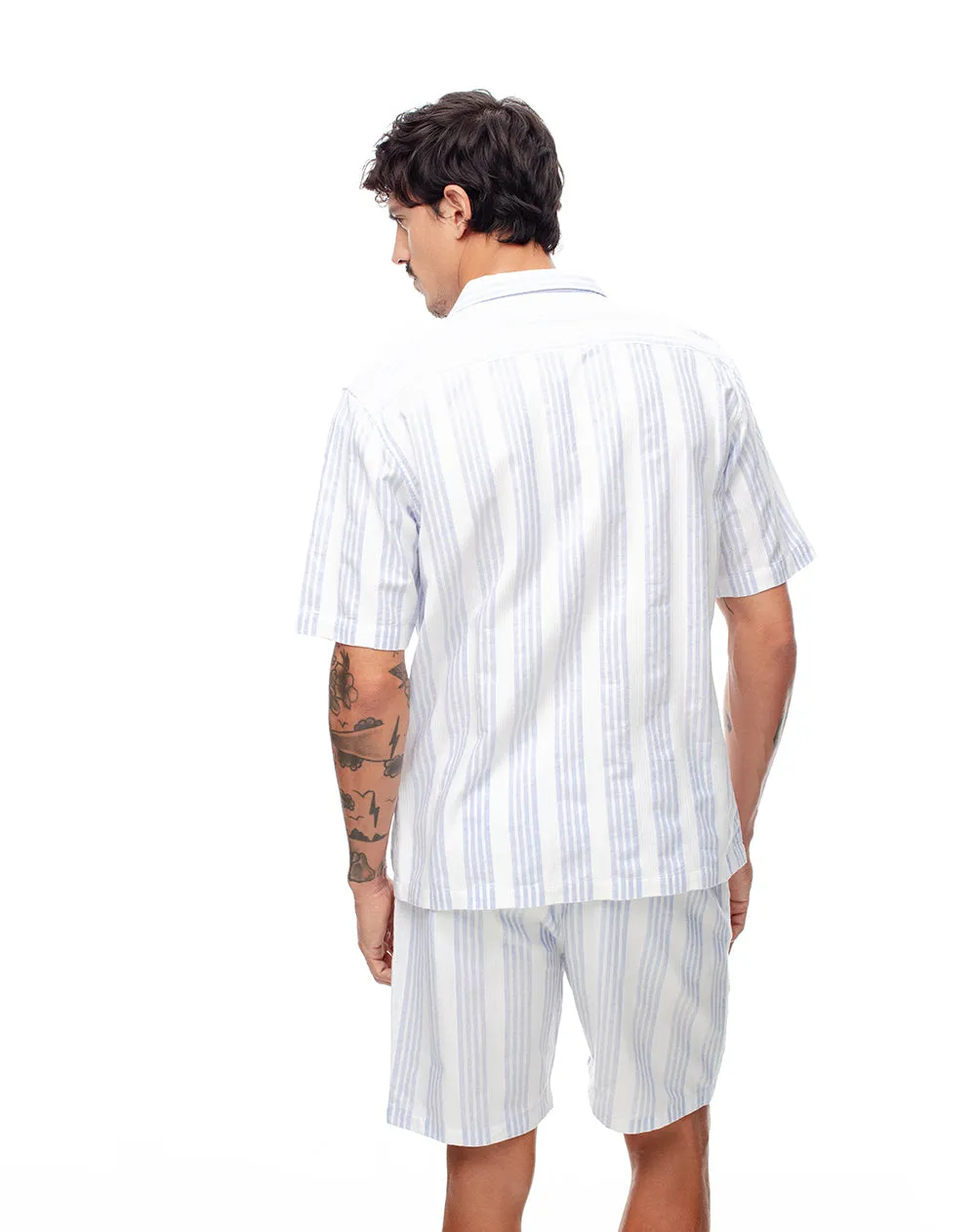Camisa manga corta regular algodón rayas hombre sold by Gef product image thumbnail 2