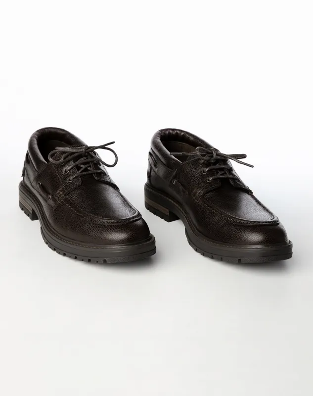 Zapatos tipo mocasín cuero café hombre sold by Gef