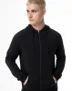 Chaqueta regular fit con capucha negra sold by Gef