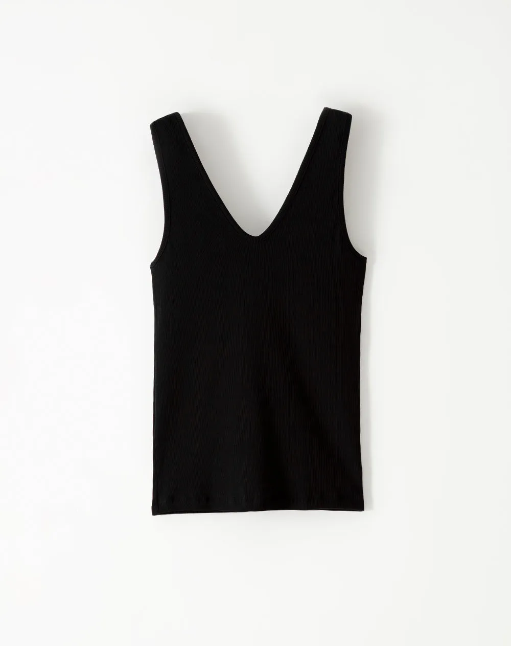 Camiseta manga sisa slim rib algodón negra mujer sold by Gef product image thumbnail 5