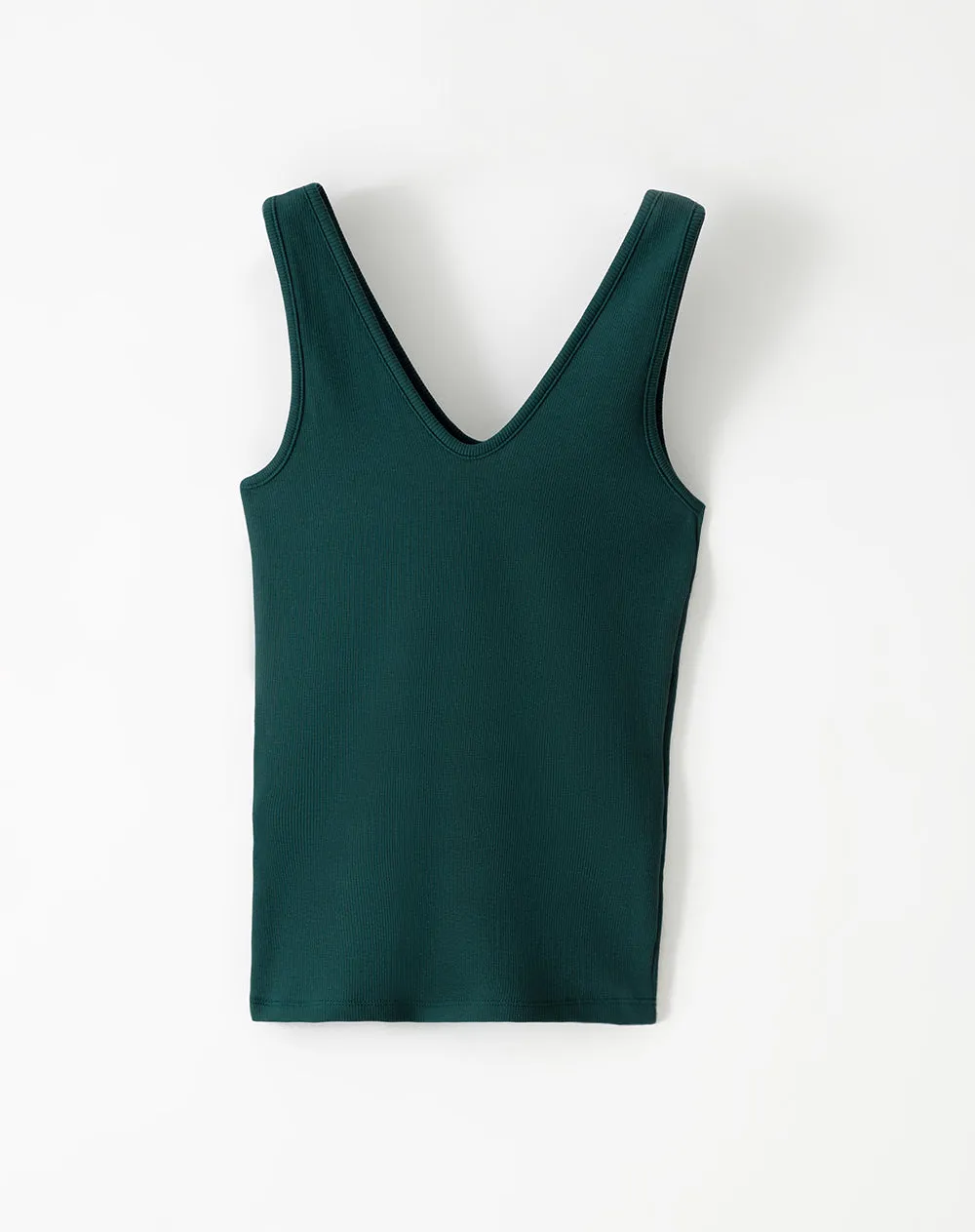 Camiseta manga sisa slim rib algodón verde mujer sold by Gef product image thumbnail 5