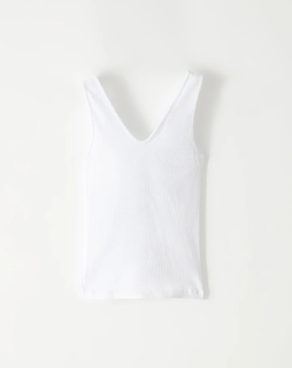 Camiseta manga sisa slim rib algodón blanca mujer sold by Gef product image thumbnail 5