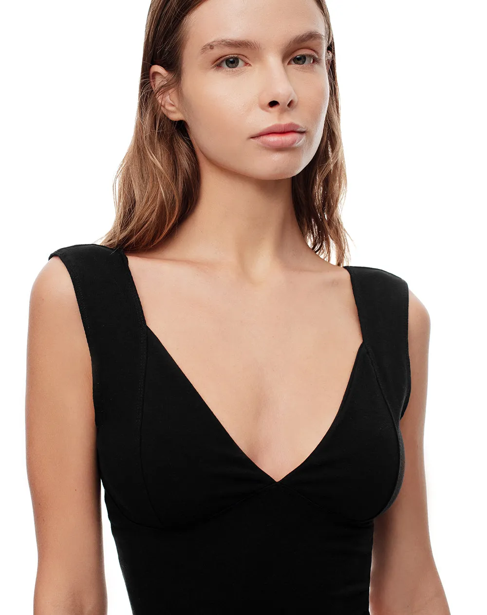 Crop top slim algodón negro mujer sold by Gef product image thumbnail 4