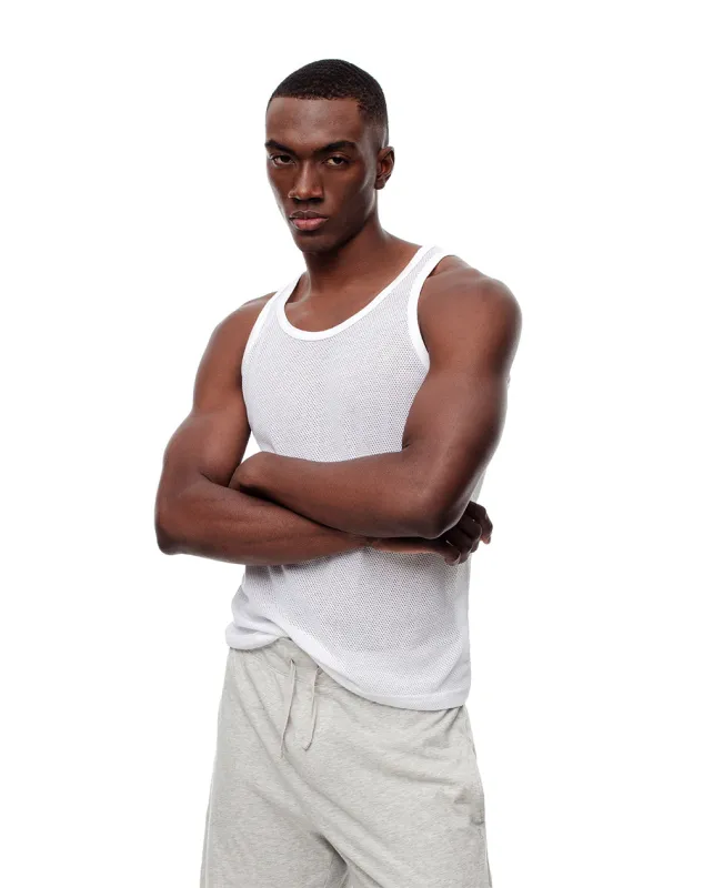 Camisilla slim malla blanca hombre sold by Gef