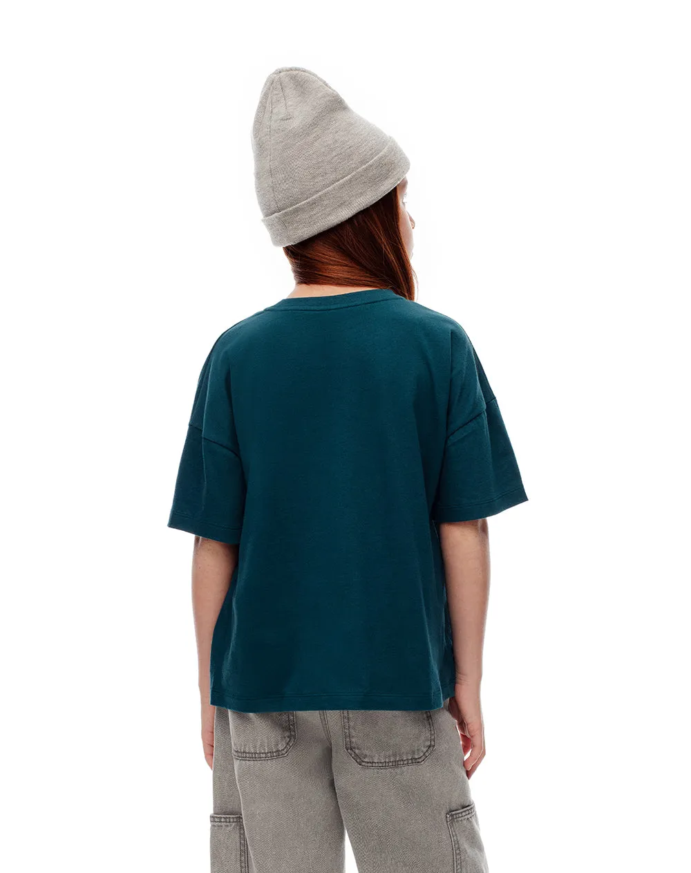 Camiseta oversize algodón verde estampada niña sold by Gef product image thumbnail 2