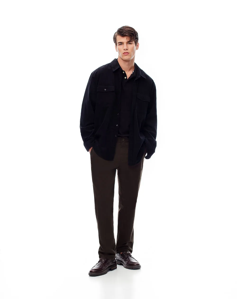 Pantalón chino algodón chocolate hombre sold by Gef