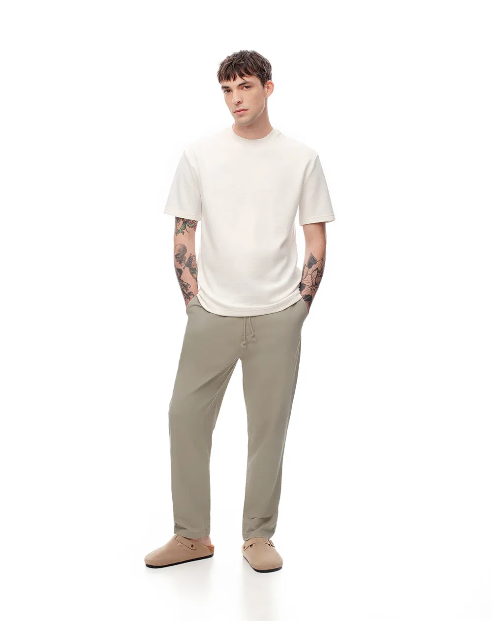 Pantalón regular drill algodón taupe hombre sold by Gef